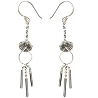 Load image into Gallery viewer, Ohrringe Silberohrringe 925er Sterling Silber Damen Ohrhänger Windspiel - chic - net.de
