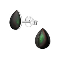 Load image into Gallery viewer, Ohrstecker 925 Silber Tropfen Träne E - Coat Shell Muschel - chic - net.de
