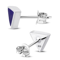 Load image into Gallery viewer, Ohrstecker 925 Sterling Silber Dreieck Muschel Stein - chic - net.de
