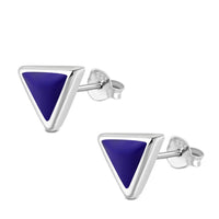 Load image into Gallery viewer, Ohrstecker 925 Sterling Silber Dreieck Muschel Stein - chic - net.de
