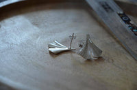 Load image into Gallery viewer, Ohrstecker 925 Sterling Silber Ginkgo Blatt 18mm - chic - net.de
