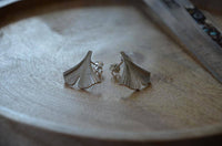 Load image into Gallery viewer, Ohrstecker 925 Sterling Silber Ginkgo Blatt 18mm - chic - net.de
