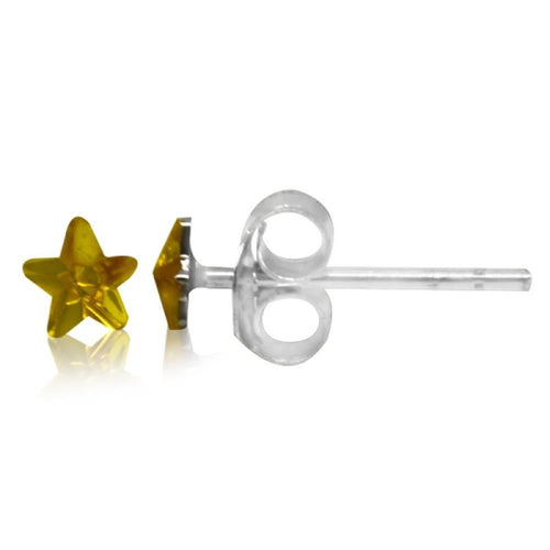 Ohrstecker Glas transparent hellgrün scheinend, 5 mm Ø, facettiert, glitzernd, 925er Sterlingsilber - Stift - chic - net.de