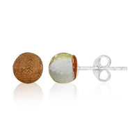Load image into Gallery viewer, Ohrstecker Glas transparent hellgrün scheinend, 5 mm Ø, facettiert, glitzernd, 925er Sterlingsilber - Stift - chic - net.de
