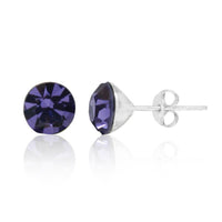 Load image into Gallery viewer, Ohrstecker Glas transparent hellgrün scheinend, 5 mm Ø, facettiert, glitzernd, 925er Sterlingsilber - Stift - chic - net.de
