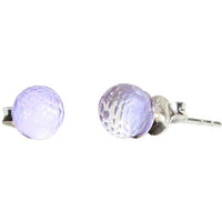 Load image into Gallery viewer, Ohrstecker Glas transparent hellgrün scheinend, 5 mm Ø, facettiert, glitzernd, 925er Sterlingsilber - Stift - chic - net.de
