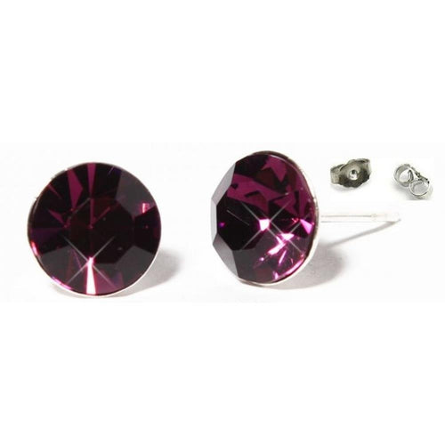 Ohrstecker Glas transparent hellgrün scheinend, 5 mm Ø, facettiert, glitzernd, 925er Sterlingsilber - Stift - chic - net.de