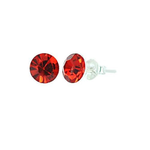 Ohrstecker Glas transparent hellgrün scheinend, 5 mm Ø, facettiert, glitzernd, 925er Sterlingsilber - Stift - chic - net.de