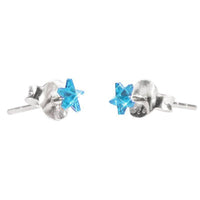Load image into Gallery viewer, Ohrstecker Glas transparent hellgrün scheinend, 5 mm Ø, facettiert, glitzernd, 925er Sterlingsilber - Stift - chic - net.de
