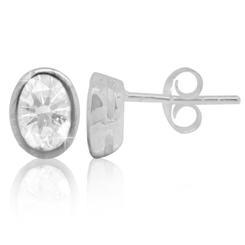 Ohrstecker Glas transparent hellgrün scheinend, 5 mm Ø, facettiert, glitzernd, 925er Sterlingsilber - Stift - chic - net.de