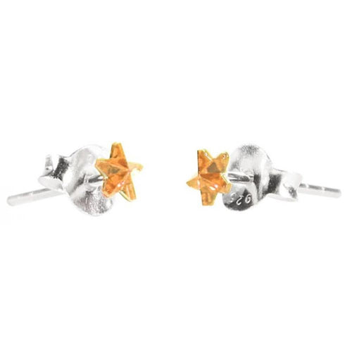 Ohrstecker Glas transparent hellgrün scheinend, 5 mm Ø, facettiert, glitzernd, 925er Sterlingsilber - Stift - chic - net.de