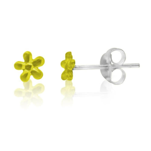 Ohrstecker Glas transparent hellgrün scheinend, 5 mm Ø, facettiert, glitzernd, 925er Sterlingsilber - Stift - chic - net.de
