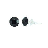 Load image into Gallery viewer, Ohrstecker Glas transparent hellgrün scheinend, 5 mm Ø, facettiert, glitzernd, 925er Sterlingsilber - Stift - chic - net.de
