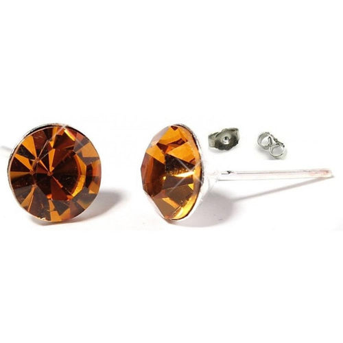 Ohrstecker Glas transparent hellgrün scheinend, 5 mm Ø, facettiert, glitzernd, 925er Sterlingsilber - Stift - chic - net.de