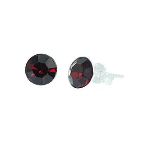 Ohrstecker Glas transparent hellgrün scheinend, 5 mm Ø, facettiert, glitzernd, 925er Sterlingsilber - Stift - chic - net.de