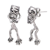 Load image into Gallery viewer, Ohrstecker Piercing Edelstahl Frosch Skelett mehrteilig - chic - net.de
