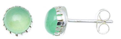 Ohrstecker Silber Rand Peridot grün rund 3,5 mm 925er Sterling Silber Stein Silberohrstecker - chic - net.de