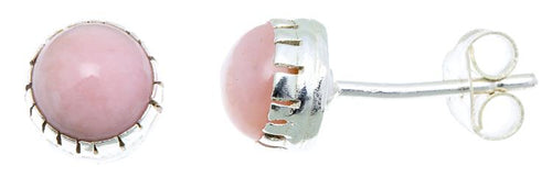 Ohrstecker Silber Rand Rosenquarz rosa rund 3,5 mm 925er Sterling Silber Stein Silberohrstecker - chic - net.de