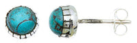 Load image into Gallery viewer, Ohrstecker Silber Rand Türkis rund 3,5 mm 925er Sterling Silber Stein Silberohrstecker - chic - net.de
