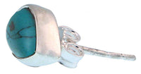 Cargar imagen en el visor de la galería, Ohrstecker Türkis Tropfen 15 mm 925er Sterling Silber Rand Stein Silberohrstecker - chic - net.de
