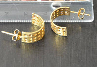 Load image into Gallery viewer, Ohrstecker vergoldet 925 Silber Creolen Löcher - chic - net.de
