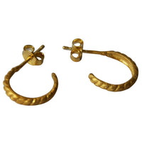 Load image into Gallery viewer, Ohrstecker vergoldet 925 Silber Creolen Seil - chic - net.de
