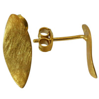 Load image into Gallery viewer, Ohrstecker vergoldet 925 Silber Mandel gewellt - chic - net.de
