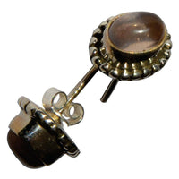 Load image into Gallery viewer, Ohrstecker Zopf Rand Chalzedon oval 10 mm 925 Sterling Silber Stein - chic - net.de
