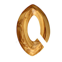 Load image into Gallery viewer, Olivenholz 14mm Piercing Hoop Creole Mandel 65mm hell - chic - net.de
