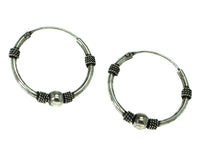 Load image into Gallery viewer, 925 Sterling Silber Ohrringe Creolen Celtic Bali Seil
