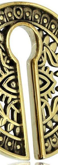 Load image into Gallery viewer, Piercing 31g Ohrgewicht Brass gold 8mm Kreis Auge - chic - net.de
