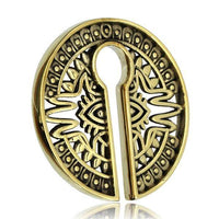 Load image into Gallery viewer, Piercing 31g Ohrgewicht Brass gold 8mm Kreis Auge - chic - net.de
