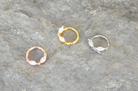 Cargar imagen en el visor de la galería, Piercing Edelstahl Ring für Nase Ohr Kristall Augen - chic - net.de
