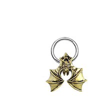 Load image into Gallery viewer, Piercing Klemmkugel Ring Brass Edelstahl Fledermaus - chic - net.de
