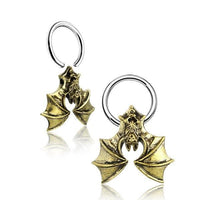 Load image into Gallery viewer, Piercing Klemmkugel Ring Brass Edelstahl Fledermaus - chic - net.de
