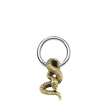 Load image into Gallery viewer, Piercing Klemmkugel Ring Brass Edelstahl Schlange - chic - net.de
