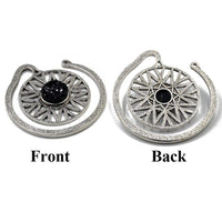 Load image into Gallery viewer, Piercing Ohrgewicht Brass Glitzer Zacken Stein 4,7mm - chic - net.de
