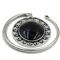 Load image into Gallery viewer, Piercing Ohrgewicht Brass oval Stein schwarz 4,7mm - chic - net.de
