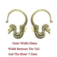 Load image into Gallery viewer, Piercing Ohrgewicht Messing 27g Seepferdchen 4mm Hook - chic - net.de
