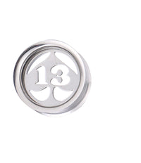 Cargar imagen en el visor de la galería, Schraubplug Tunnel Edelstahl dünn silber Pik 13
