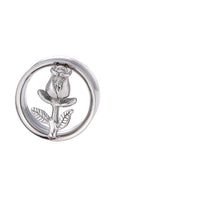 Load image into Gallery viewer, Schraubplug Chirurgenstahl Tunnel Plug Edelstahl silber Rose double flared Blätter
