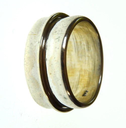 Ring 925 Sterling Silber konkav beweglich glänzend - chic - net.de