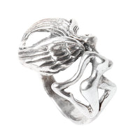 Cargar imagen en el visor de la galería, Ring filigran nackte Frau Engel 925e Sterling Silber - chic - net.de
