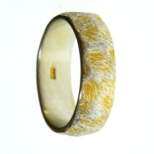 Ring Silber vergoldet gehämmert gebürstet Giraffe - chic - net.de