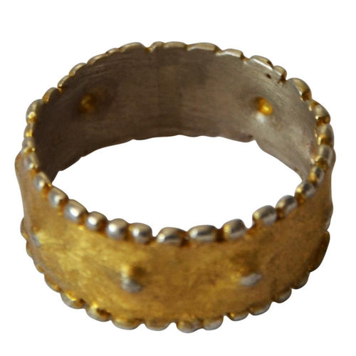 Ring vergoldet 925 Sterlingsilber Bandring Punkte - chic - net.de