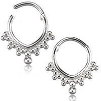 Load image into Gallery viewer, Segmentring Piercing Kugelspitze Edelstahl Gold PVD - chic - net.de
