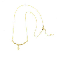 Load image into Gallery viewer, Set Kette Armband 18 karat vergoldet Perlen länglich Blatt grün nickelfrei Charm Anhänger - chic - net.de
