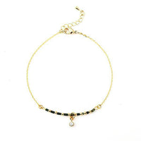 Cargar imagen en el visor de la galería, Set Kette Armband 18 karat vergoldet Perlen länglich Kristall grau nickelfrei Charm weiß Anhänger - chic - net.de
