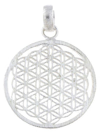 Load image into Gallery viewer, Silberanhänger 30 mm Blume des Lebens Anhänger Sterling 925er Silber matt - chic - net.de
