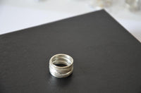 Load image into Gallery viewer, Silberring 925 Sterlingsilber Bandring Band gebürstet - chic - net.de
